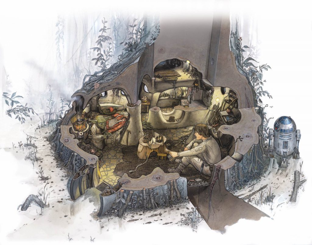 Casa de Yoda en Dagobah por Richard Chasemore