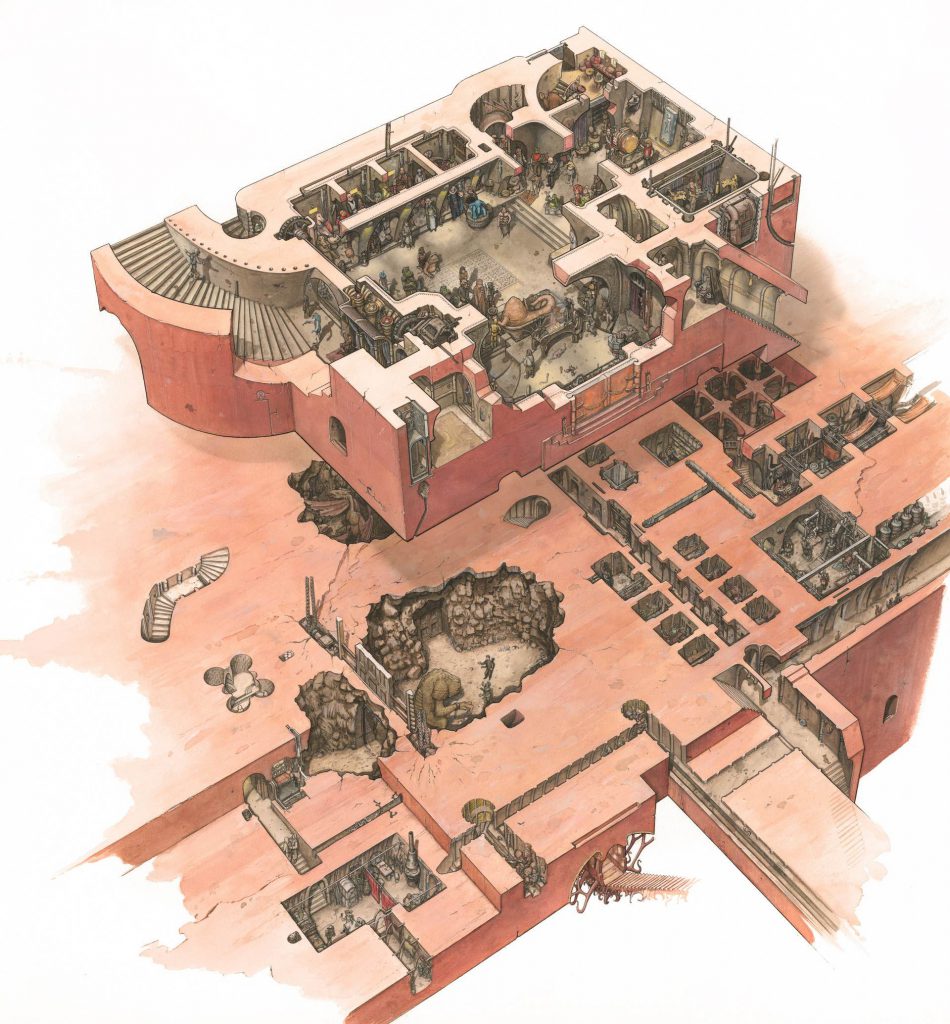 Palacio de Jabba el Hutt en Tatooine por Richard Chasemore