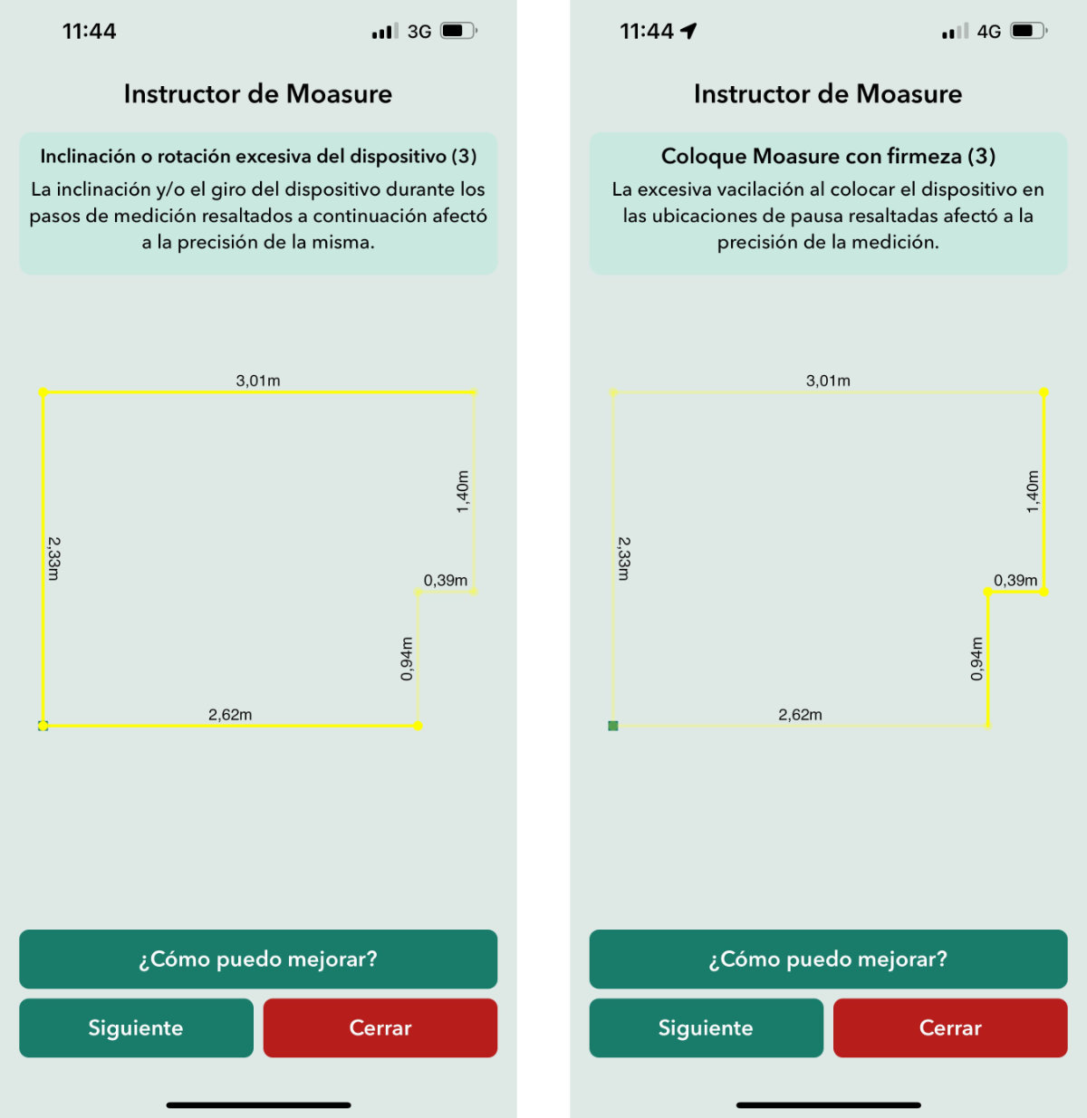 Moasure herramienta de medición basada en el movimiento