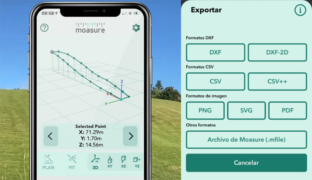 Moasure herramienta de medición basada en el movimiento