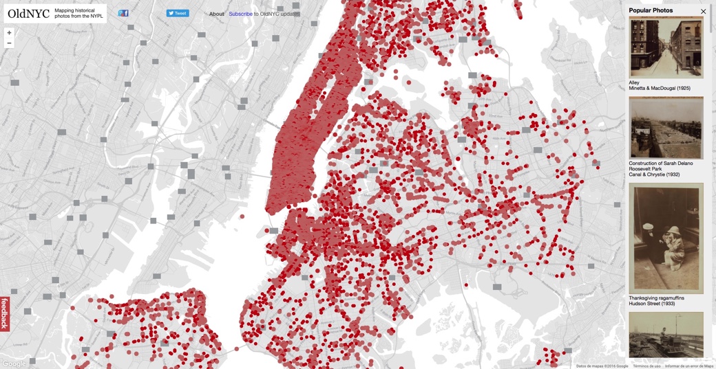 Fotos antiguas geolocalizadas de Nueva York