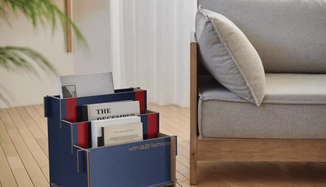 cajas de los televisores Samsung muebles para la casa mobiliario carton