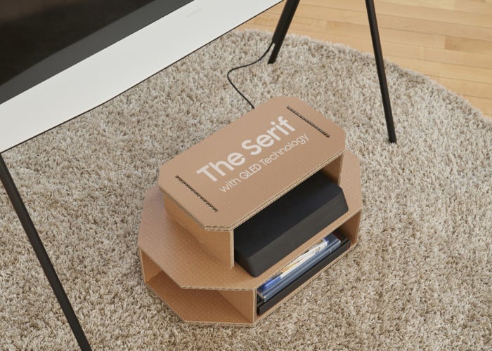 cajas de los televisores Samsung muebles para la casa mobiliario carton