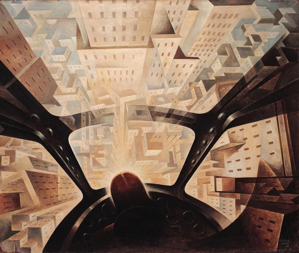 Tullio Crali 1939 Nose Dive on the City